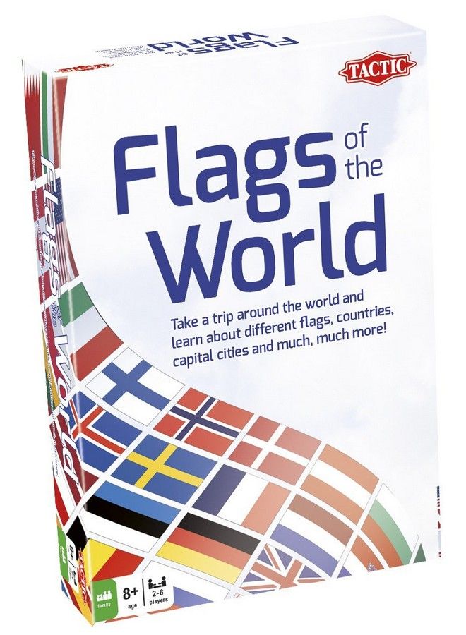 Tactic لعبة بطاقات أعلام العالم العائلية التعليمية والممتعة العب وتعلم عن الأعلام والدول والجغرافيا - Image 2