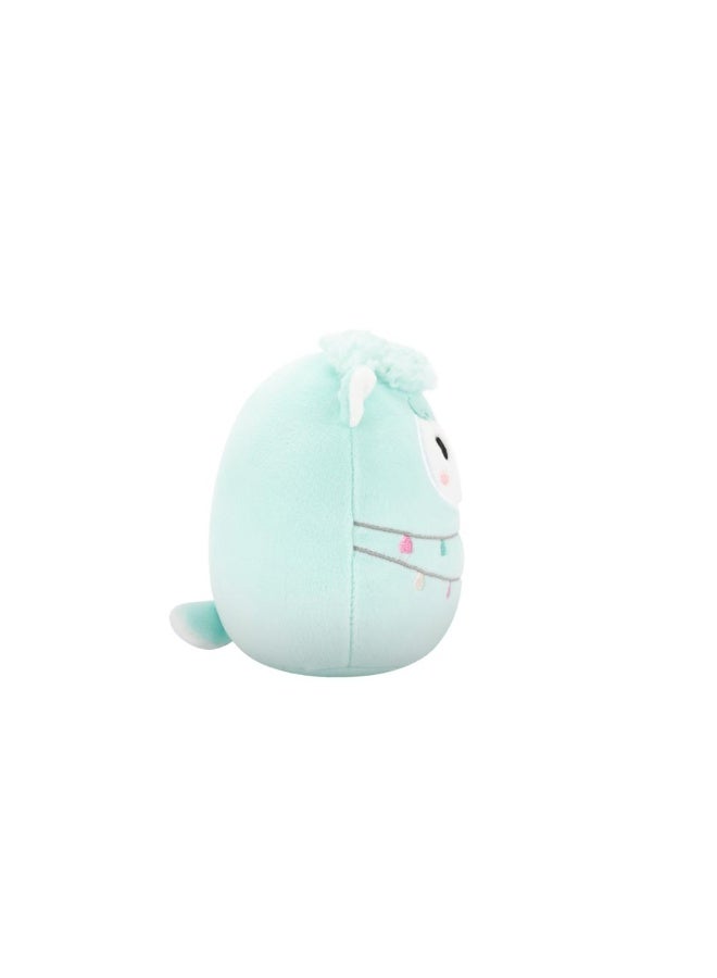 Squishmallows SQCR - Little Plush (5" Squishmallows) (Lorna - Light Teal Llama Wrapped in String W/Tassels) - Image 2