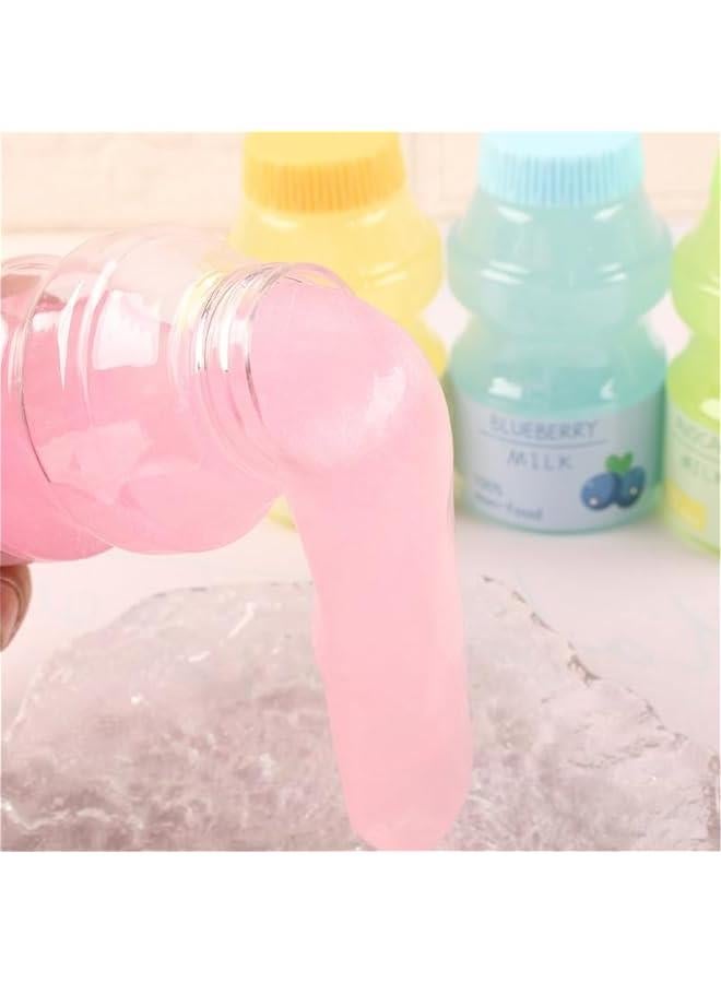 Clear Slime Strawberry Jelly Slime Fluffy Slime Stretchy Crunchy Slime Bubble Slime Soft Putty Stress Relief Toy Party Favors Slime Add Ins Super Light Favor Gift and Birthday (B-Pink) - Image 2