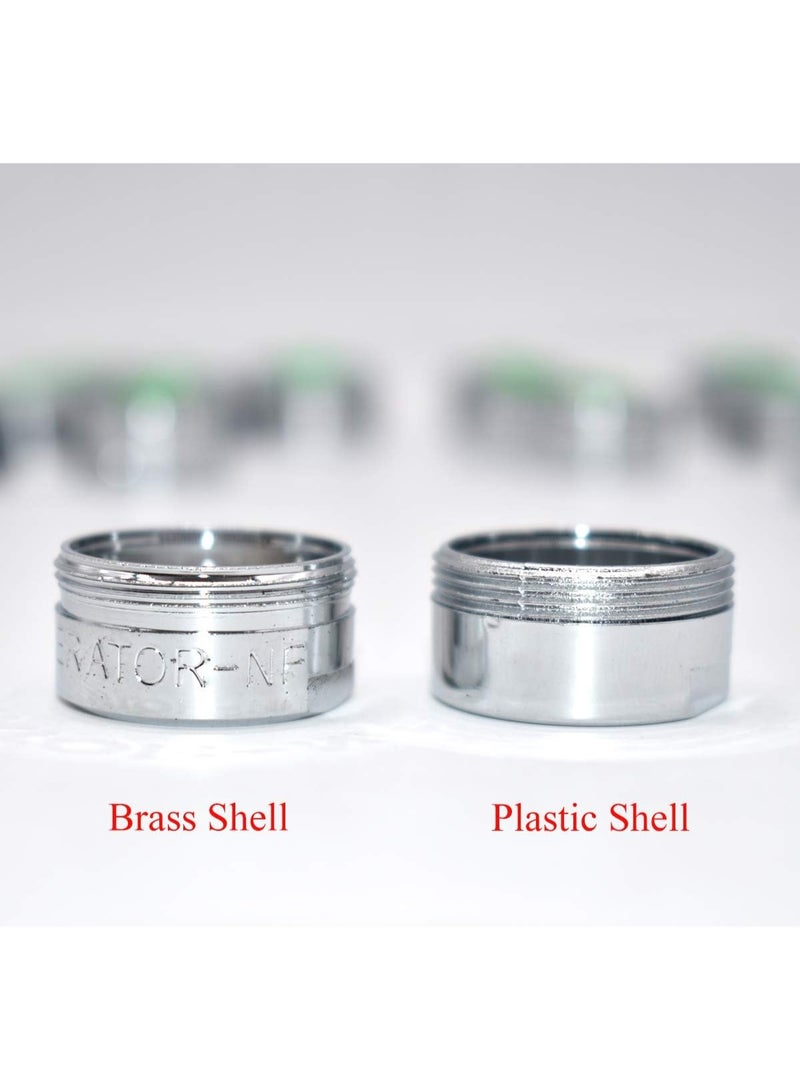 M24 Male Tap Aerator Set of 20 – Water Saving Faucet Aerators with ABS Filter Insert, Brass/Plastic Body, Chrome Finish – Replacement Nozzle for Kitchen & Bathroom Sink - Image 4