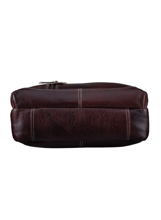 BRAND LEATHER Men's Genuine Leather Sling Shoulder Bag Travel Retro Crossbody Chest Pack Fits 11" iPad (BROWN) - Image 5
