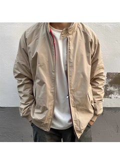 Retro Harrington Jacket Casual Spring Autumn khaki [Lined] E260