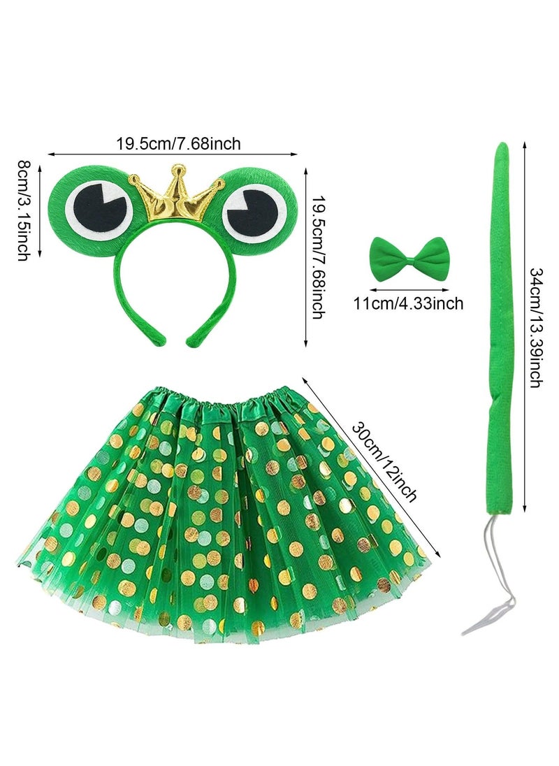 Generic - Frog Costume Set, Frog Costume Tutu Set Animal Fancy Dress, Tutu Animal Costume for Kids Girls Animal Fancy Dress Up Cosplay Children Birthday Carnival Halloween - Image 1