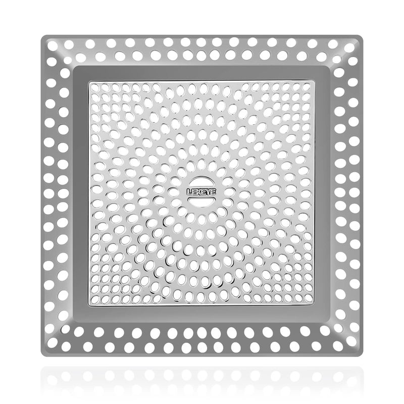 LEKEYE Shower Drain Hair Catcher  Shower Drain Cover Stainless Steel and Silicone