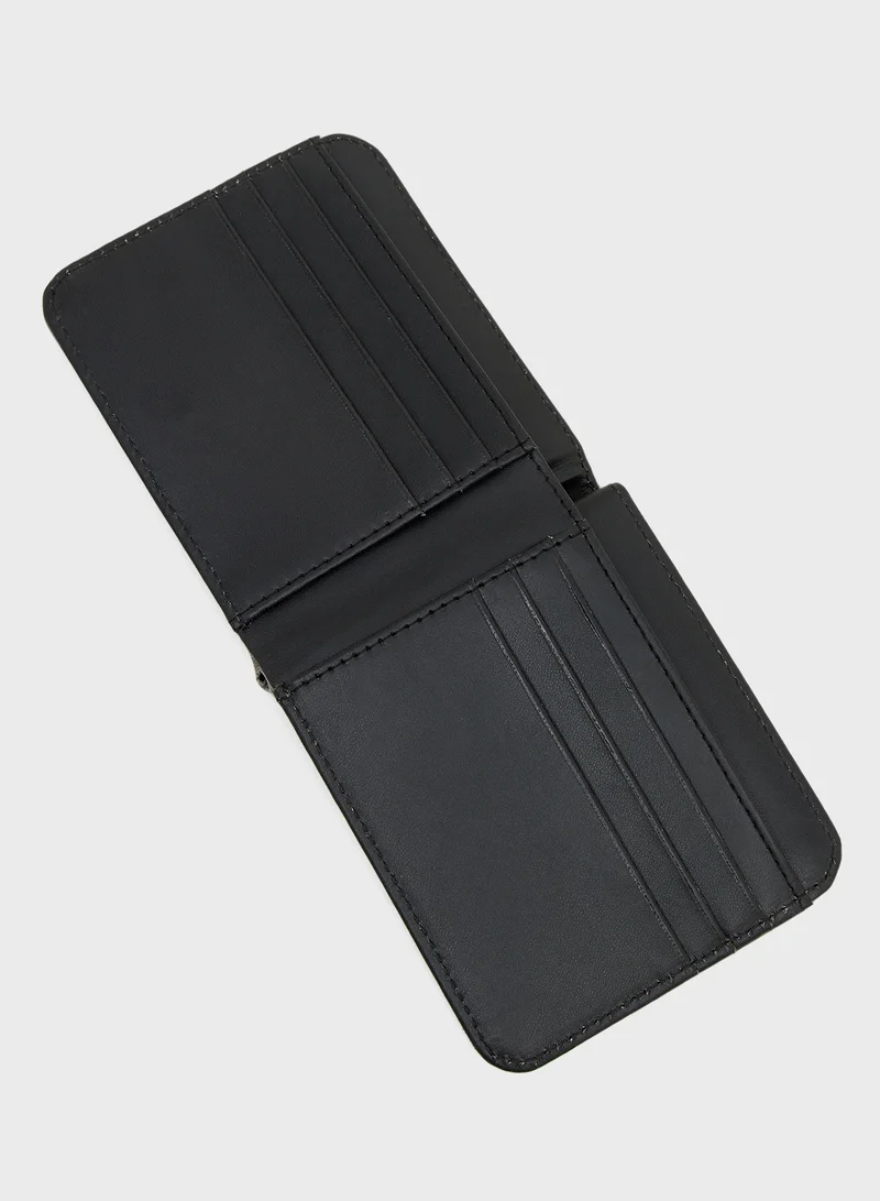 Robert Wood Color Black Bi Fold Wallet