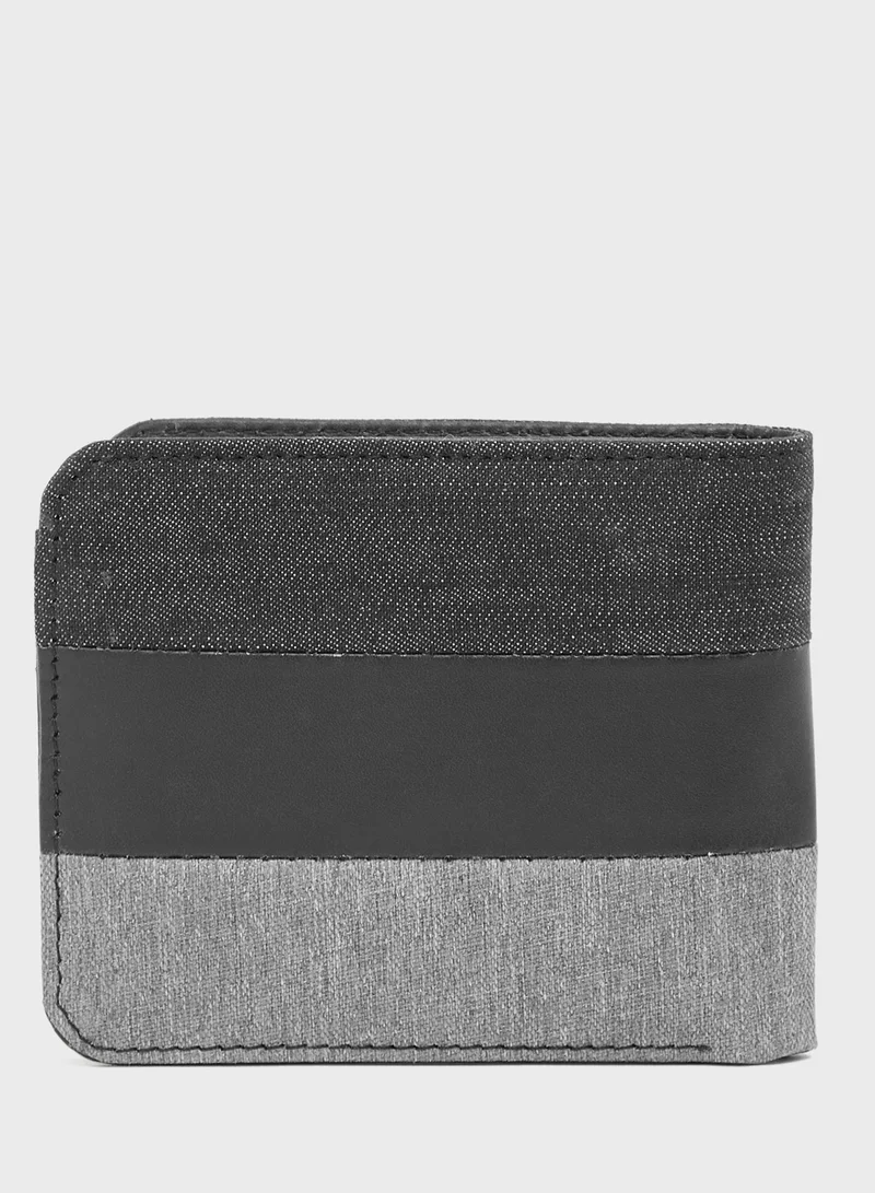 Robert Wood Color Black Bi Fold Wallet