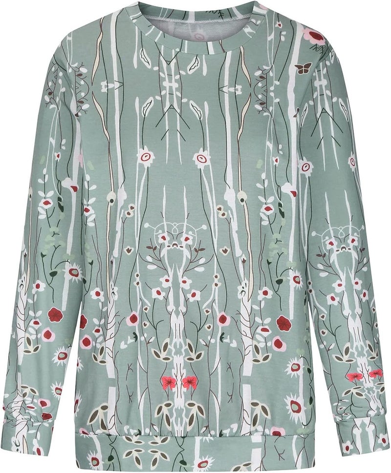 cheekyglo Sweatshirt Women's Long Sleeve Crewneck Blouse Casual Print Oversize Pullover Comfy Loose Fit Fall Tunic Tops - Image 2