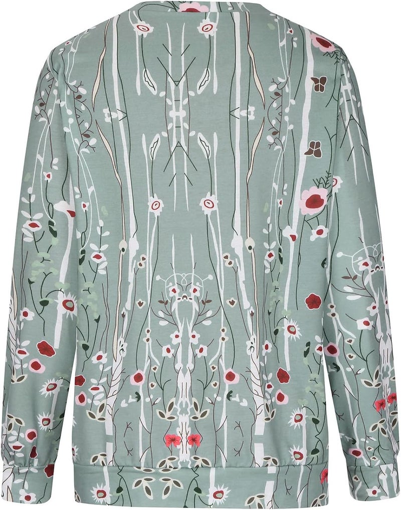 cheekyglo Sweatshirt Women's Long Sleeve Crewneck Blouse Casual Print Oversize Pullover Comfy Loose Fit Fall Tunic Tops - Image 3