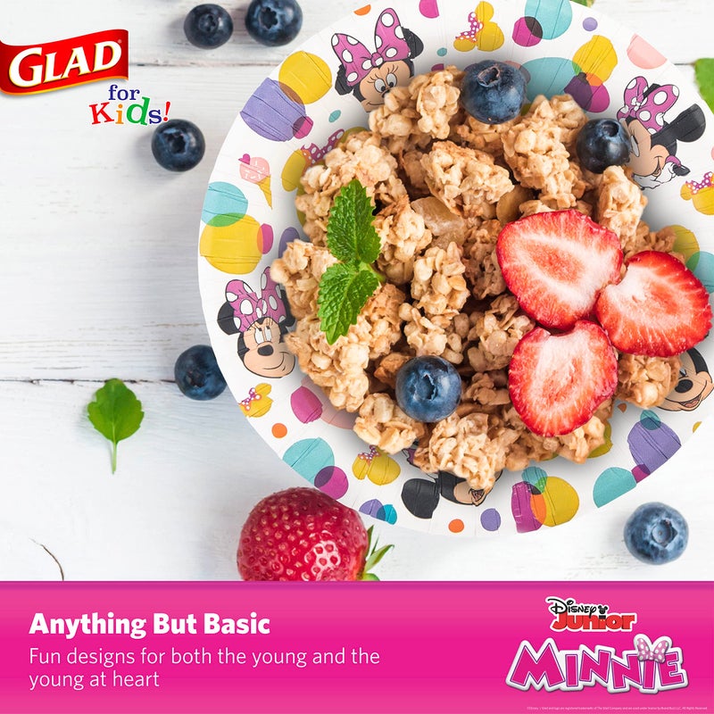 غلاد سعيد للأطفال ديزني ميكي والأصدقاء بولكا دوت 12 أوقية أوعية الورق | ديزني ميكي ماوس ملونة البولكا نقطة الأوعية الأوعية أطفال الأطفال | أوعية ورقية صديقة للأطفال للاستخدام اليومي الأوعية الورقية 12 أوقية 40 CT - Image 4