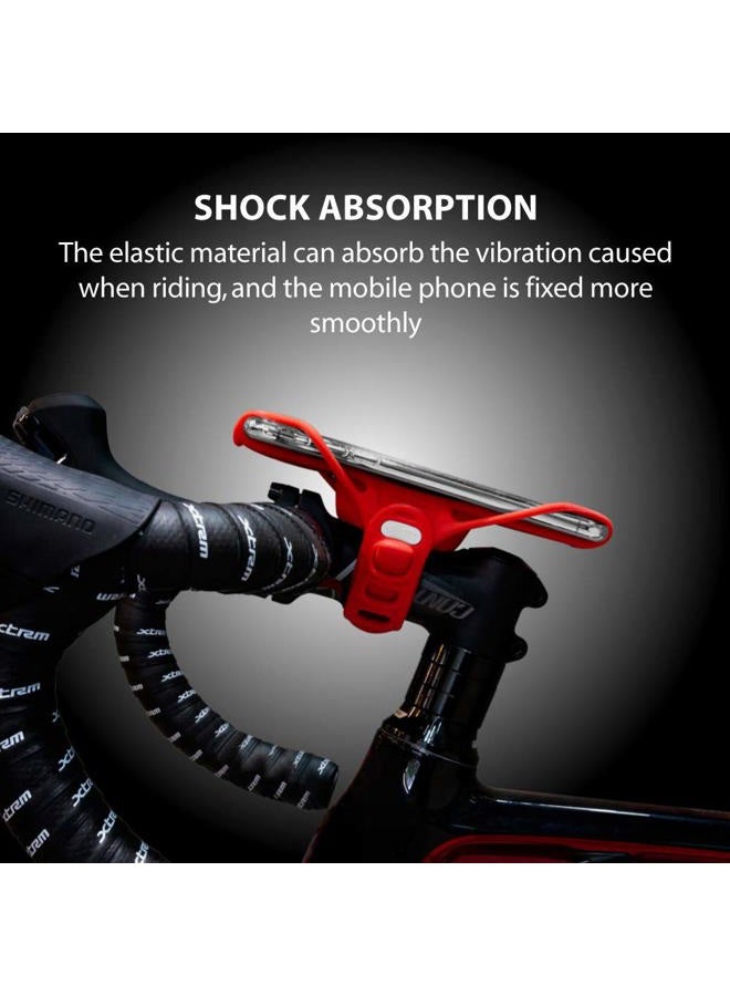 BONE 【Bone】Bike Tie Pro 3 Bike Phone Mount Bicycle Phone Holder for Stem Mounting 4.7"-7.2" Cell Phones, Ultra Light Phone Mount for Bike Motorcycle Road Mountain Bicycle Accessories - Red - Image 5