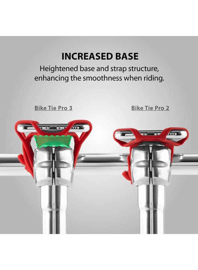 BONE 【Bone】Bike Tie Pro 3 Bike Phone Mount Bicycle Phone Holder for Stem Mounting 4.7"-7.2" Cell Phones, Ultra Light Phone Mount for Bike Motorcycle Road Mountain Bicycle Accessories - Red - Image 4