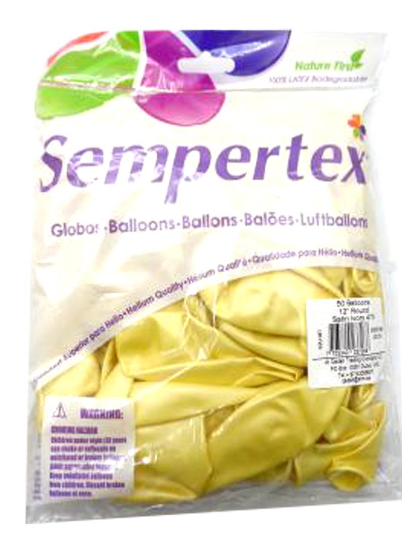 Sempertex Balloon Satin 473 Lvory 50Pcs/Bag - Image 2