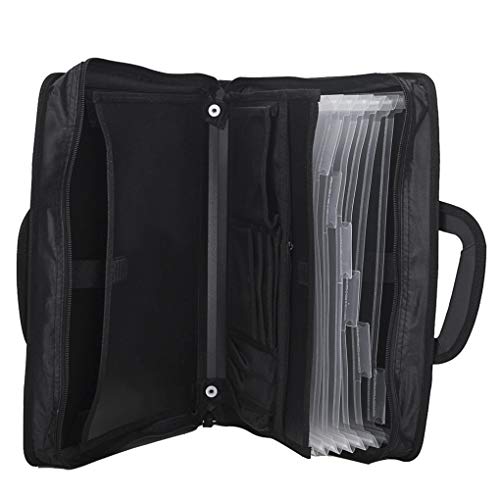 Greenery Business Portfolio Padfolio Briefcase for Laptop Document Receipt Note Storage Organizer Large Foldable Expandable File Folder Project Tablet A4 Paper Carrying Case Holder With Handles - Image 1