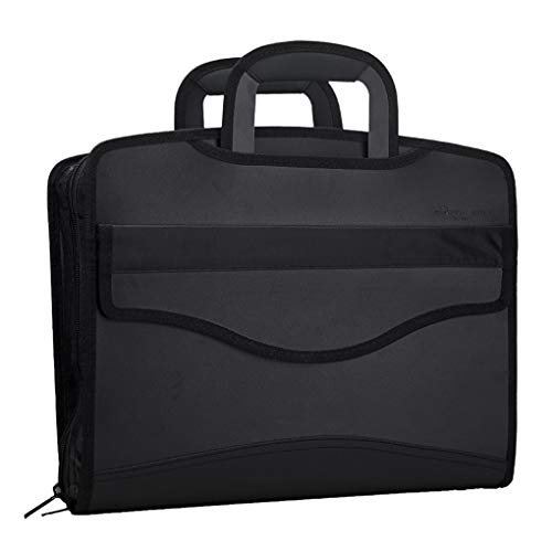 Greenery Business Portfolio Padfolio Briefcase for Laptop Document Receipt Note Storage Organizer Large Foldable Expandable File Folder Project Tablet A4 Paper Carrying Case Holder With Handles - Image 2