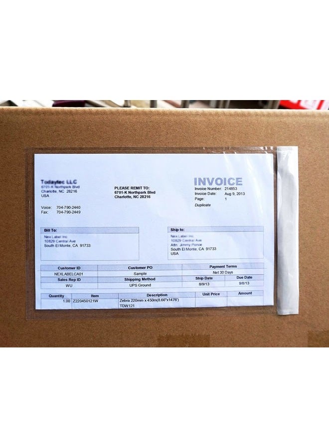 BEUYI Premium 6''x10'' Packing List Envelope, Tailored Size for Letter-size Paper Folded in Half, Adhesive Shipping Label Pouch/Sleeve (50 pack) - Image 3