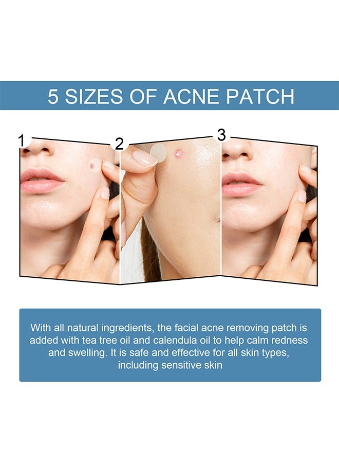 EELHOE Acne Patch -Big Acne Patches, XL Hydrocolloid Bandages for Full Face, Forehead, Chin, Nose, Body, Back, Neck & Chest, Oval, Moon, Square hydrocolloid Patch ( 80 Patches) - Image 4