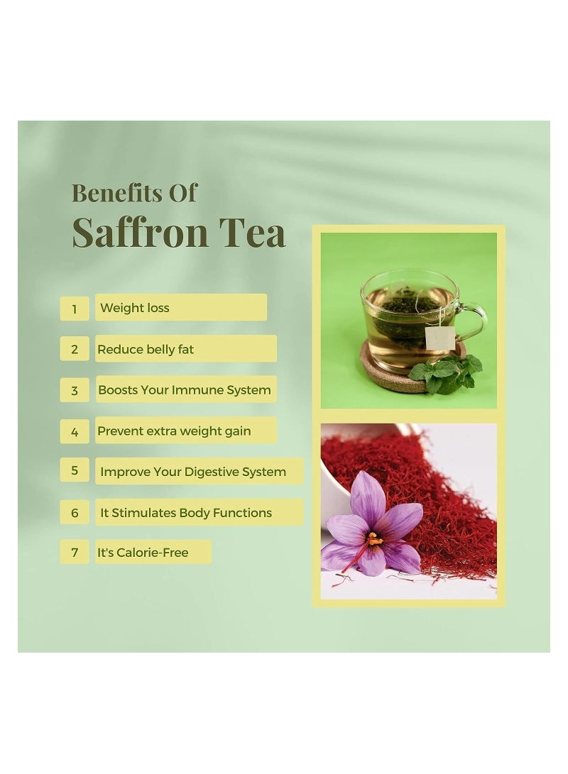 BEAUTY AMBITION Slim Diet Saffron Weight Loss Slimming Tea: Detox Herbal Tea for Accelerated Weight Loss and Powerful Fat Burning, 30 Tea Bags  - Image 2