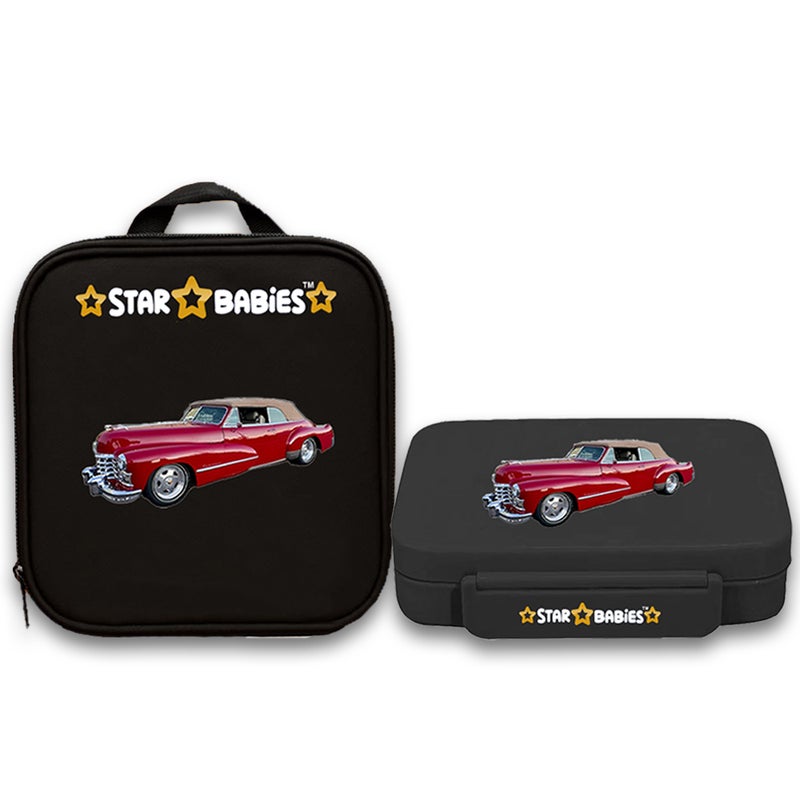 Star Babies - Bento Lunch Box With 4 Compartments & Lunch Bag - Retro Car - Image 1