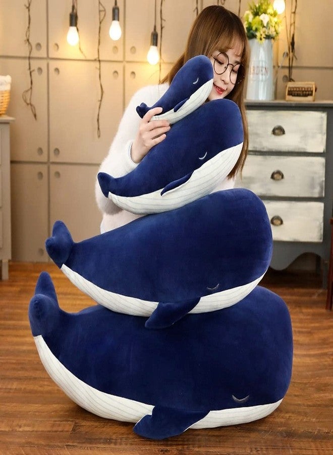 MUPI Whale Stuffed Animals Plush Pillow 4 Size Cute Soft Cotton Plushies Pillows Kawaii Blue Whale Toy Gifts for Kids Boys Girls Adults (Blue, 10 Inch) - Image 3