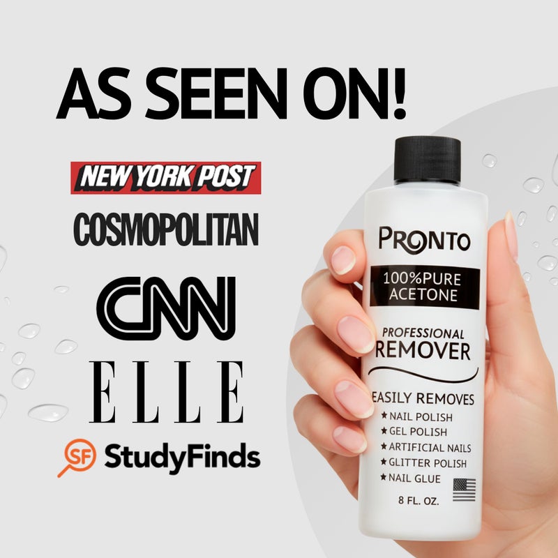 Pronto 100% Acetone Gel Nail Polish Remover - Polish Remover for Nails | Acetone Nail Polish Remover & Acrylic Nail Remover for Removal of Glue & Dip | Acrylic Nail Remover, 8 Fl oz 2 pack - Image 4