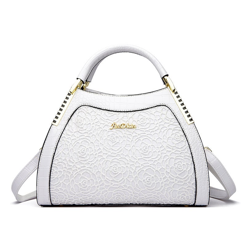 Crocodile Pattern Lace Shoulder Bag Women'S Large Capacity Texted Crossbody Bag Style Handbag - Image 3