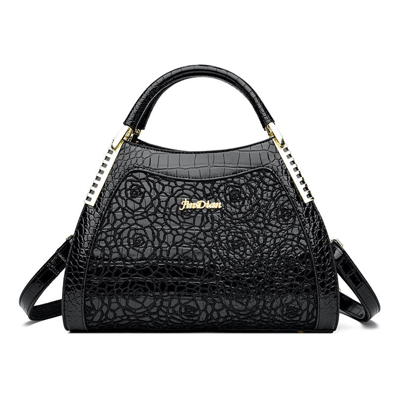 Crocodile Pattern Lace Shoulder Bag Women'S Large Capacity Texted Crossbody Bag Style Handbag - Image 2