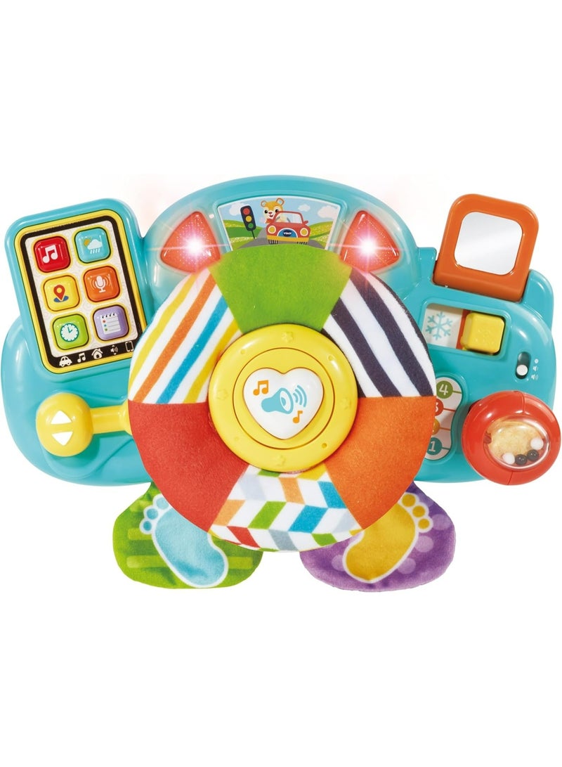 VTech Baby Beep Beep Driver – Interactive Steering Wheel Toy with Lights, Sounds, Buttons & Textures | Educational Toy for Babies 3–24 Months+ - Image 1