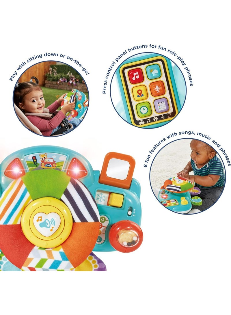 VTech Baby Beep Beep Driver – Interactive Steering Wheel Toy with Lights, Sounds, Buttons & Textures | Educational Toy for Babies 3–24 Months+ - Image 4