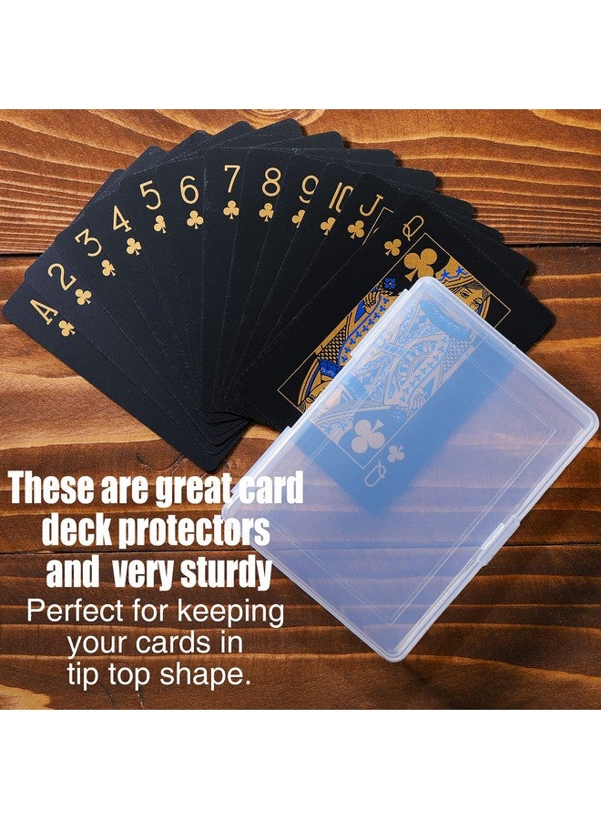 Queekay Playing Card Box Case Trading Card Storage Organizer 3.8 x 2.7 x 0.8 Inch Clear Case Empty Plastic Storage Box for Gaming(10 Pieces) - Image 2