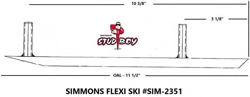 Stud Boy 4.5" شيفر بار للتزلج كاربيد - سيمونز (زوج) SIM-S2351-45 - Image 2