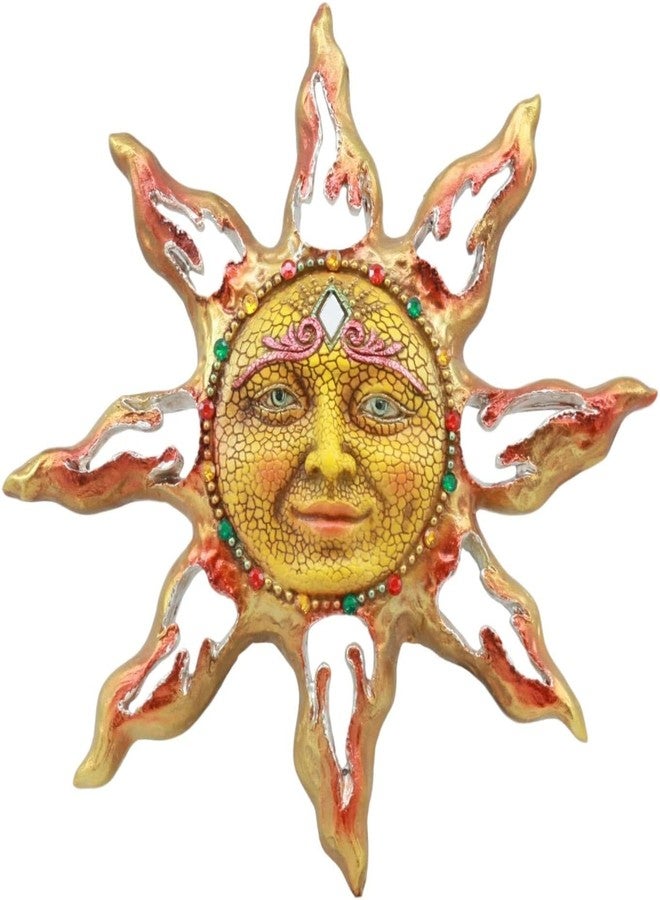 Ebros Gift Ebros Beautiful Filigree Mosaic Celestial Solar Radiant Surya Belenos Sun God Wall Decor Figurine Colorful Home Decor Plaque Celestial Star Suns Face Wall Plaque - Image 1