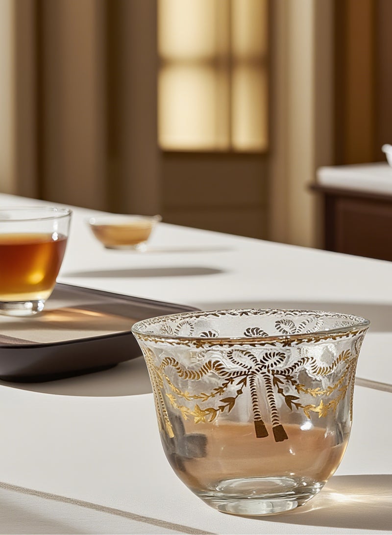 دَمِبّ تصميم مجموعات هدايا مستوحاة من الطابع العربي | طقم قهوة وشاي فاخر مكون من 18 قطعة مع صحون | مثالي للهدايا الاحتفالية لجمعات العائلة والمناسبات - Image 2