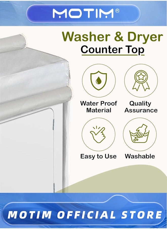 Motim Washing Machine Covers with Laundry Bag Perfect For Top-load and Front-load Washer/Dryer - Premium Outdoor Protection For Most Washer Dryer Cover (Sliver)  - Image 2