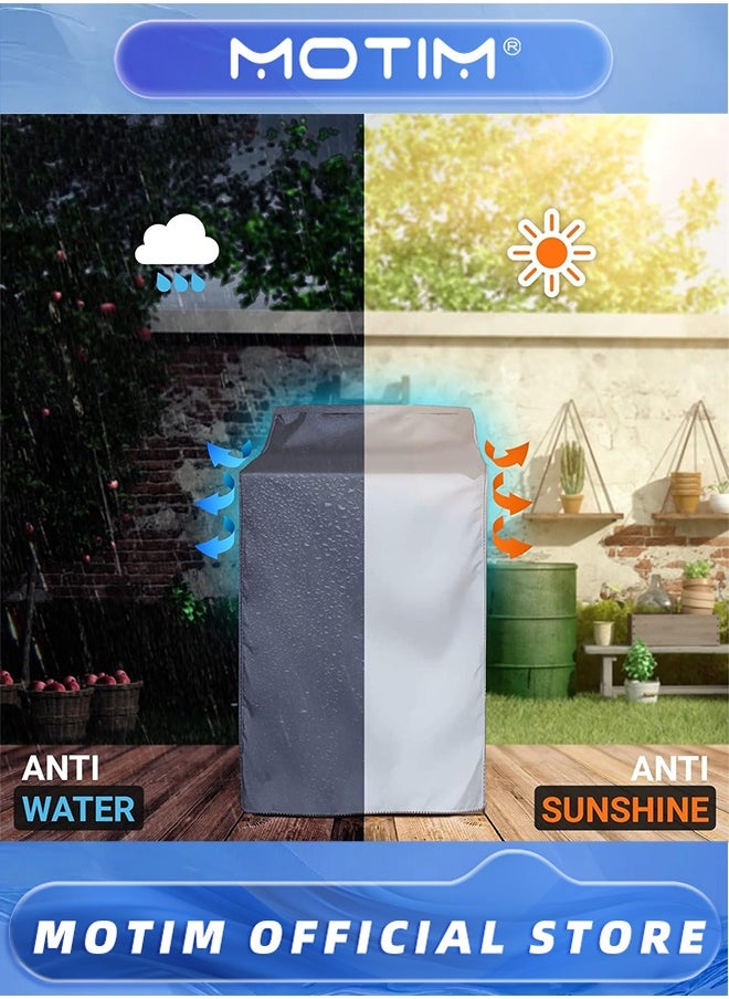 Motim Washing Machine Covers with Laundry Bag Perfect For Top-load and Front-load Washer/Dryer - Premium Outdoor Protection For Most Washer Dryer Cover (Sliver)  - Image 3
