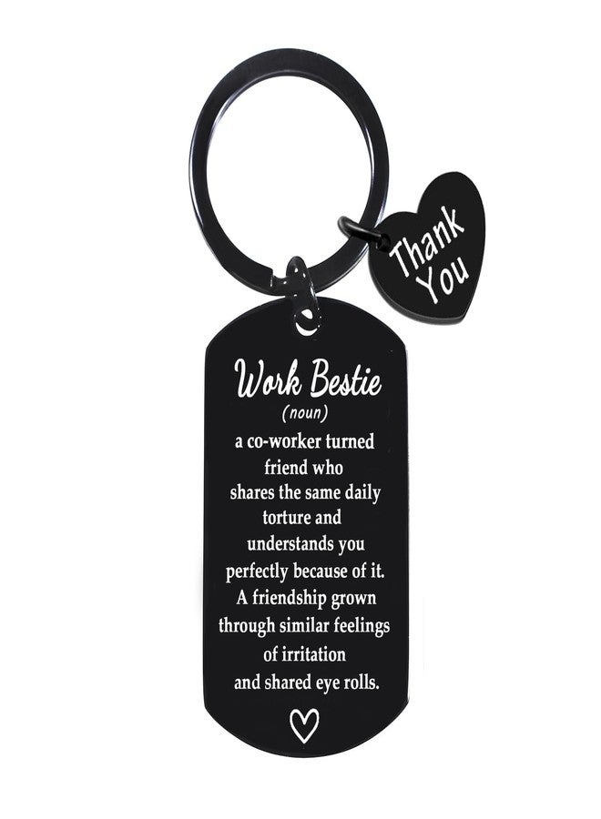 BESPMOSP Work Bestie Gift Leaving Gifts for Colleagues Boss Coworker Keychain Funny Gift for Coworker Office Bestie Friend Female Birthday Gifts Goodbye Gifts Appreciation Gifts Go Away Gifts Retirement Gifts - Image 1