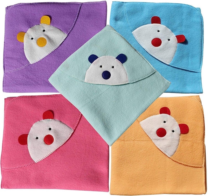WINSTON HOME Cotton Baby Wrapper with Baby Blanket (Standard Multicolor) Pack of 5 - Image 2