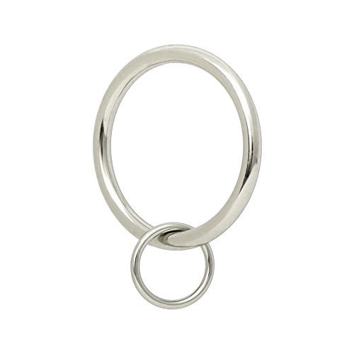 Ivilon Ivilon Drapery Eyelet Curtain Rings  17 Ring Loop for Hook Pins Set of 14  Brushed Nickel 