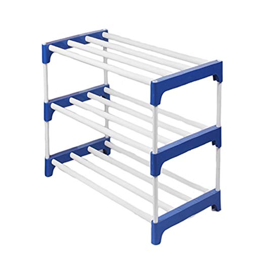 Ebee 6 Pairs Plastic Shoe Rack (Blue, 3 Shelves) - Image 3