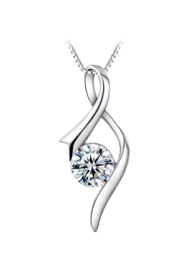 NIBEMINENT - 925 Sterling Silver Diamond Studded Necklace - Image 1