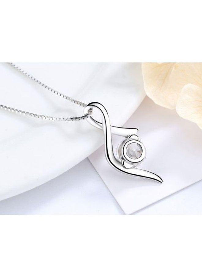 NIBEMINENT - 925 Sterling Silver Diamond Studded Necklace - Image 1