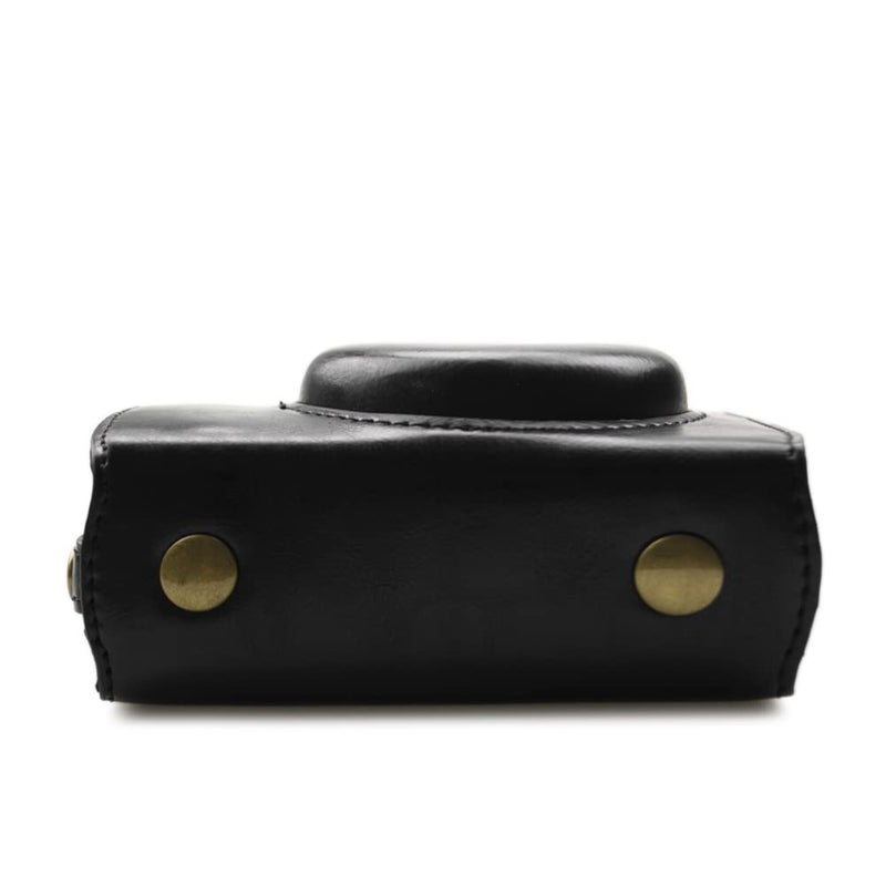 Rieibi G7X II G7X III Case - Vintage Leather Camera Case for Canon PowerShot G7 X Mark II/G7 X Mark III DSLR Camera - Protective Case with Strap, Black, Beauty Case - Image 2