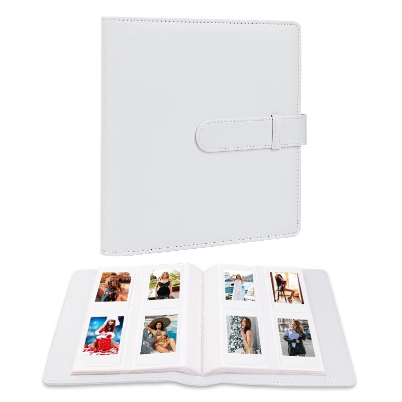 256 Pockets Mini Photo Album Book for Fujifilm Instax Mini 11 90 70 9 8 8 LiPlay Instant Camera Picture album for Polaroid SnapSnap TouchPIC300Z2300 SocialMatic Zip Instant Printer White