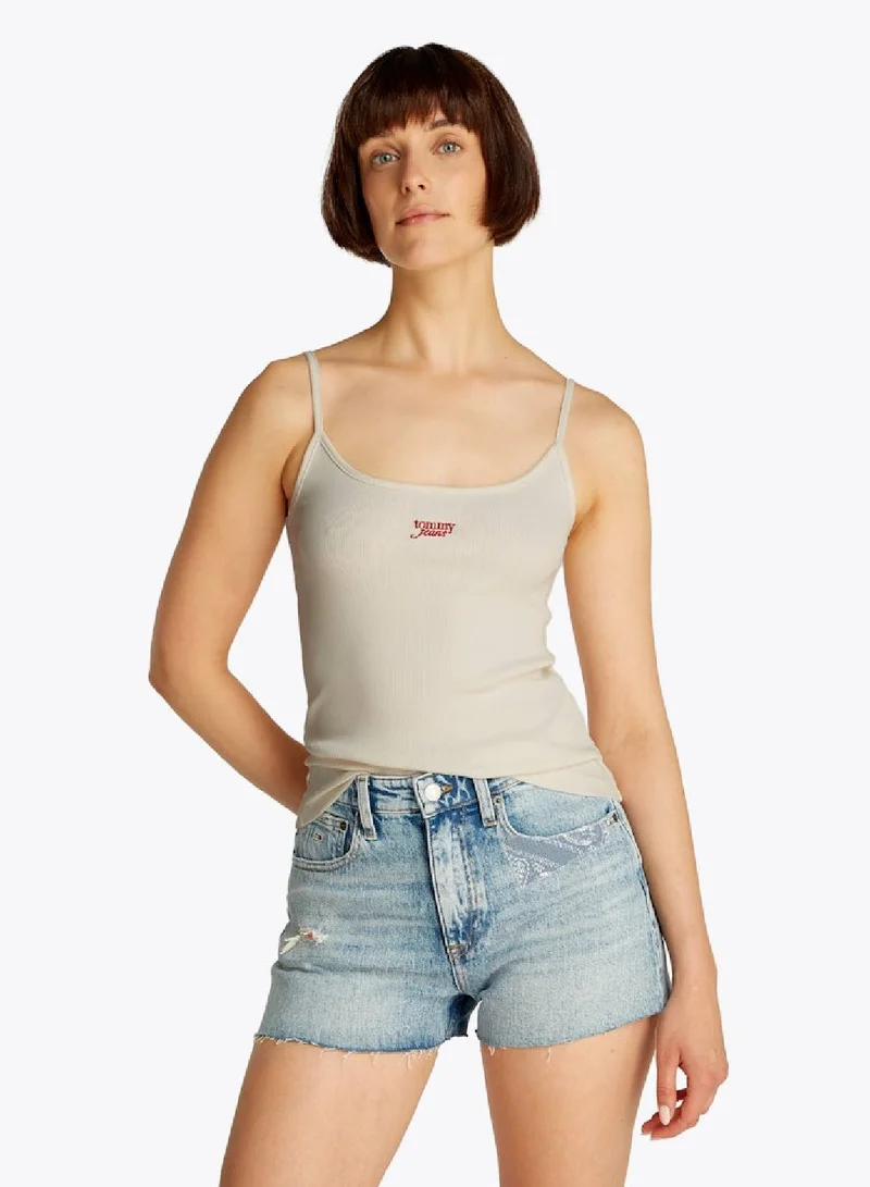 Ribbed Slim Spaghetti Strap Top