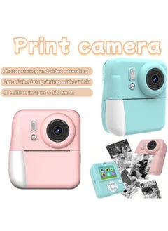 besrey  Kids Camera Instant Print, Birthday Gifts Toys for 3-10 Year Old Boys Girls, 1080P Video 20MP Toddler Digital Camera with 3 Rolls Paper & 1GB Card - Pink  - Image 4