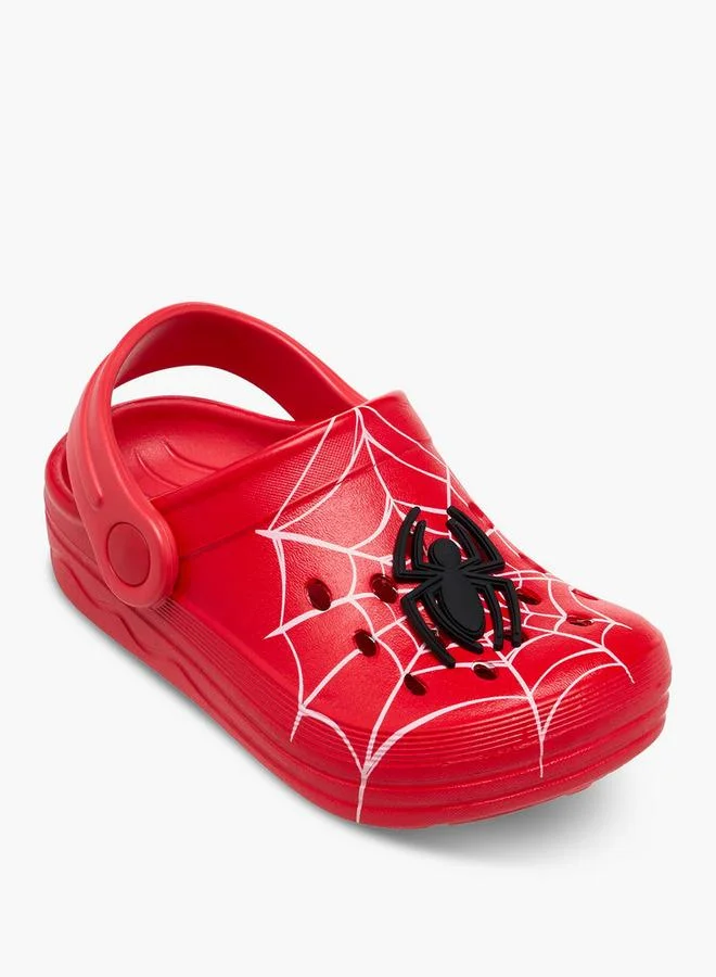 MARVEL Boys Spider-Man Applique Clogs With Backstrap