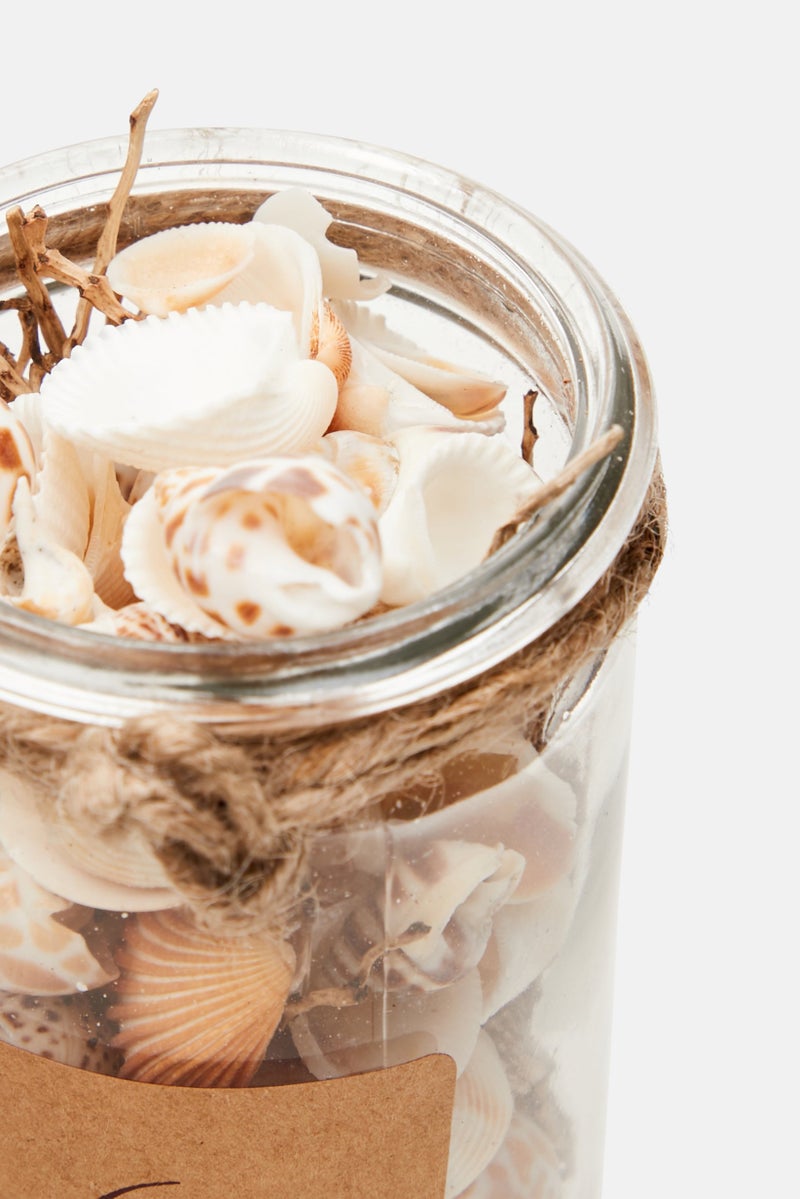 Muy Mucho Decorative Glass Jar With Sea Shells 14 H x 6 D cm, Assorted  - Image 3