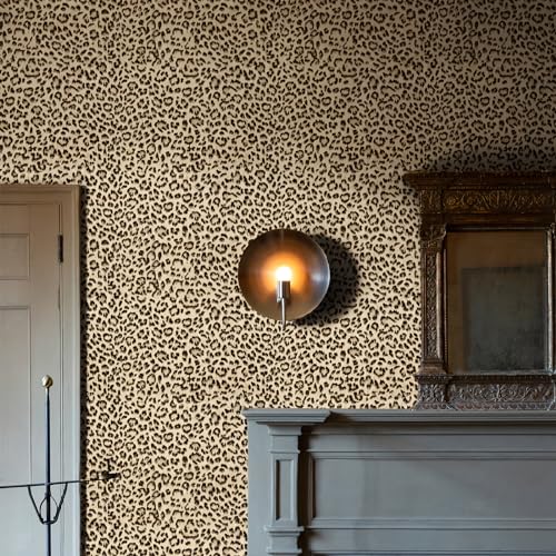 Simon&Siff Leopard Peel and Stick Wallpaper 17.3"x60" Black/Brown Vintage Animal Removable Wallpaper Renter Friendly Waterproof Modern Contact Paper for Bedroom Bathroom Cabinet - Image 5