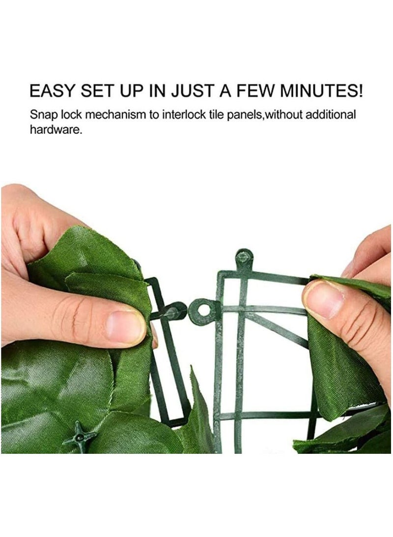 Generic FFD Artificial Ivy Leaf Privacy Fence Screen Artificial Privacy Wall Grass Faux Ivy Privacy Fence Wall Fake Foliage Artificial Hedges Fence Leaf Decoration(1x3m)  - Image 3