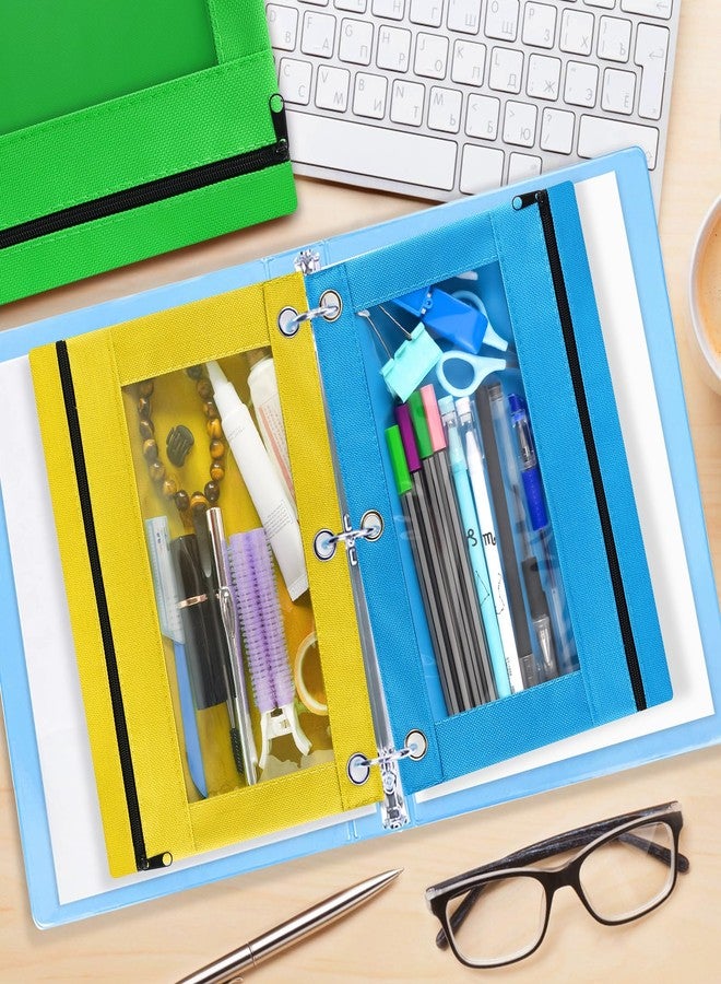 Gloween Pencil Pouch for 3 Ring Binder, 80 Pack Zipper Pencil Pouches/Case in Assorted Color, Durable Binder Pencil Pouch/Bag for Office School Supplies (10 Colors) - Image 2