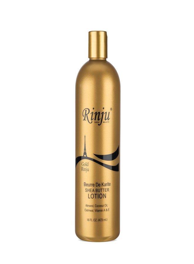 RINJU Gold Rinju Body & Hand Lotion - Non-Greasy Lotion for Women & Men - 16 oz Shea Butter Lotion for All Skin Type - Vitamin A & E Moisturizer - Skin Care Essentials - Image 1
